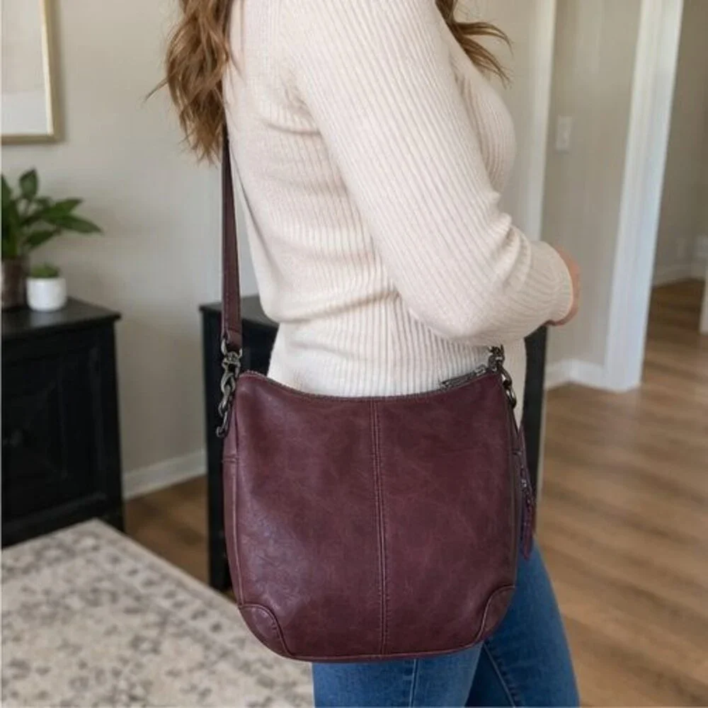 Brown Woven Crossbody Bag